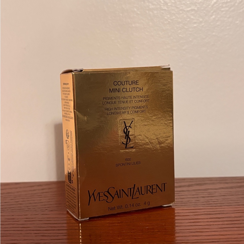 YSL Yves Saint Laurent Gold Couture Mini Clutch 600 Spontini Lilies